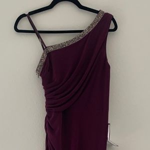 Adrianna Papell One Shoulder Jersey Gown